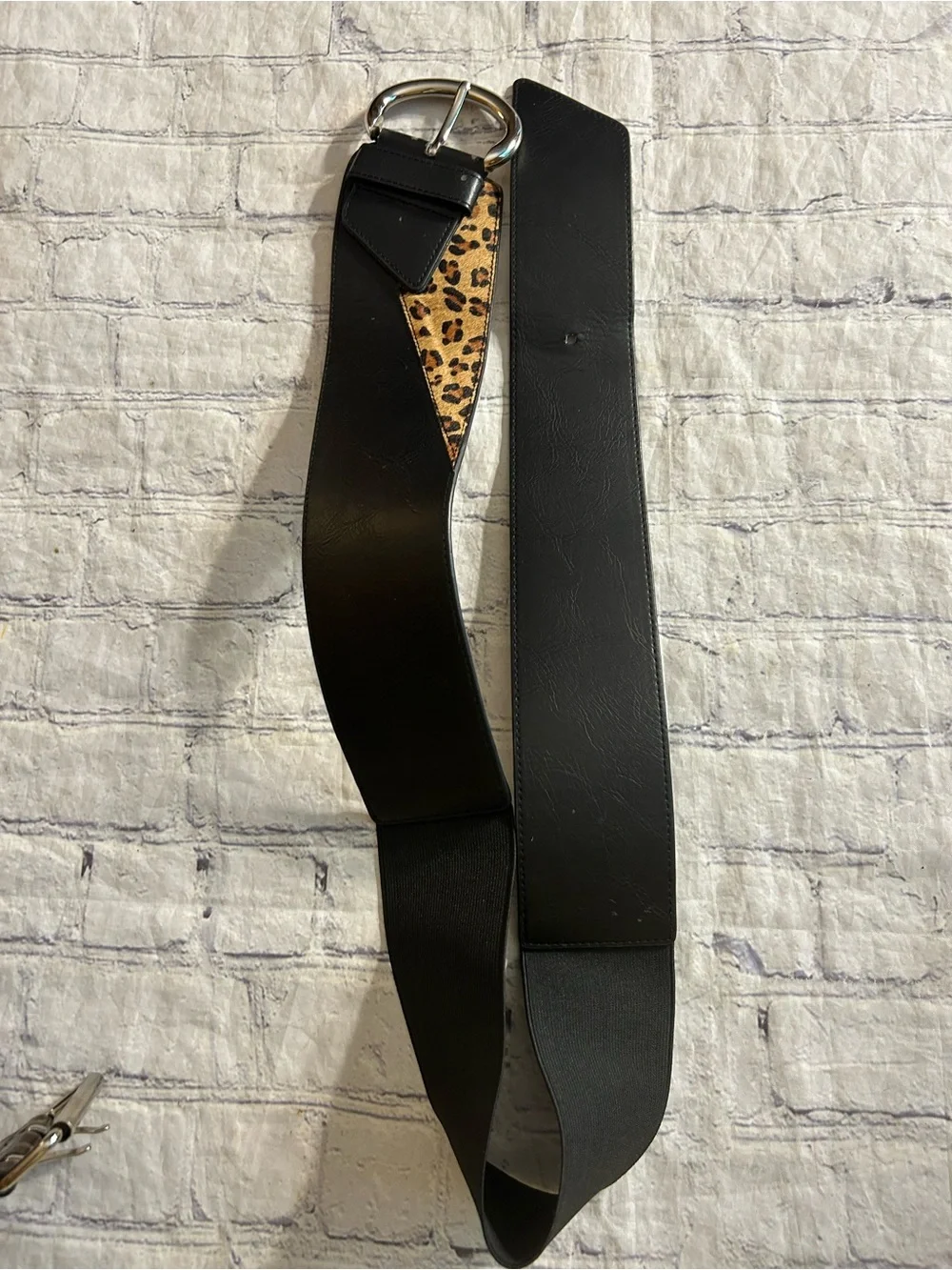 CHICO’S GENUINE HAIRCALF LEATHER WIDE WITH ANIMAL PRINT & FAUX CROC STRETCH WIDE